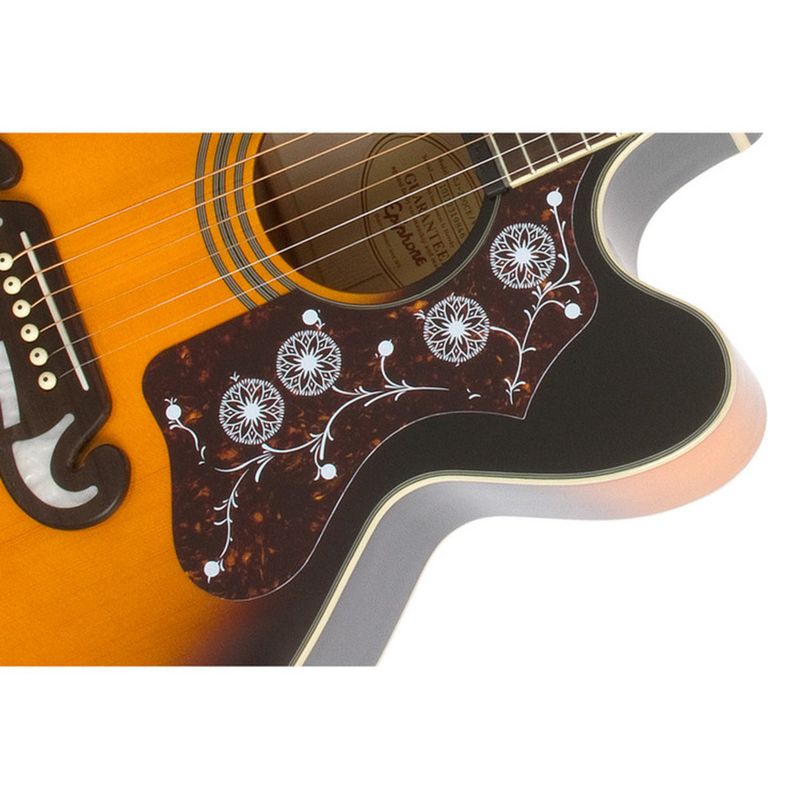 Epiphone EJ-200SCE Jumbo Gitar m/ Elektronikk, Vintage Sunburst, CF