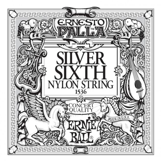 Hovedbilde Ernie Ball EB-1536 Silver Sixth, Nylon Streng, Løs .E6