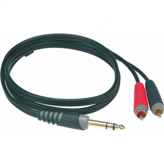 Hovedbilde Klotz AY3-0100 Y-kabel Stereo Jack - 2X Phono RCA 1m