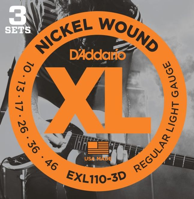 Hovedbilde D'Addario EXL110-3D Strenger for Elektrisk Gitar - 3 Pack