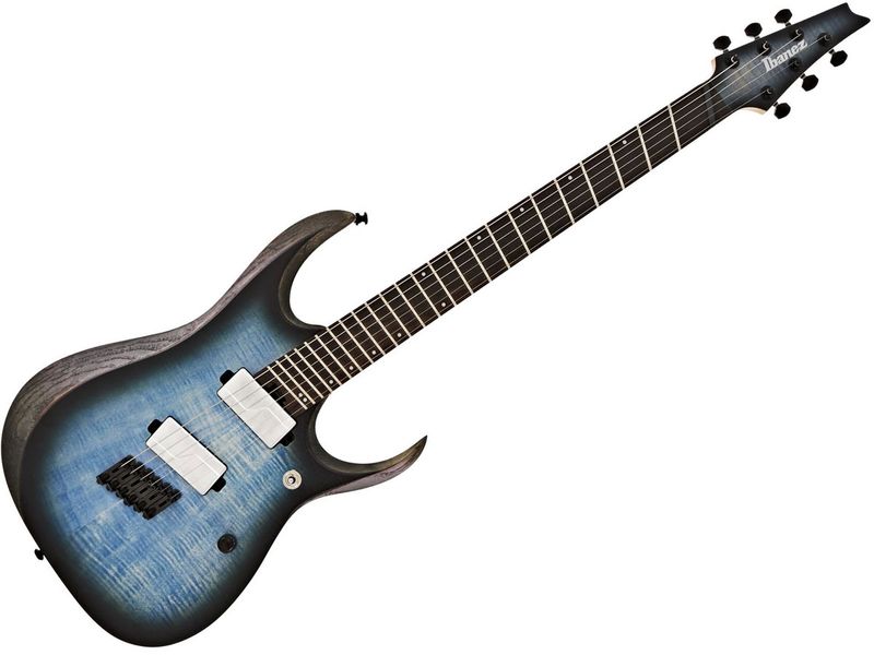 Ibanez RGDIM6FM-CLF Iron Label 2018, Cerulean Blue Burst Flat