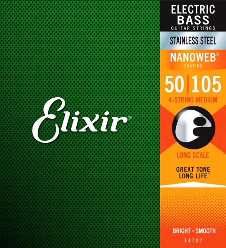 Elixir 14702 Electric Bass Stainless Steel NANOWEB 050-105
