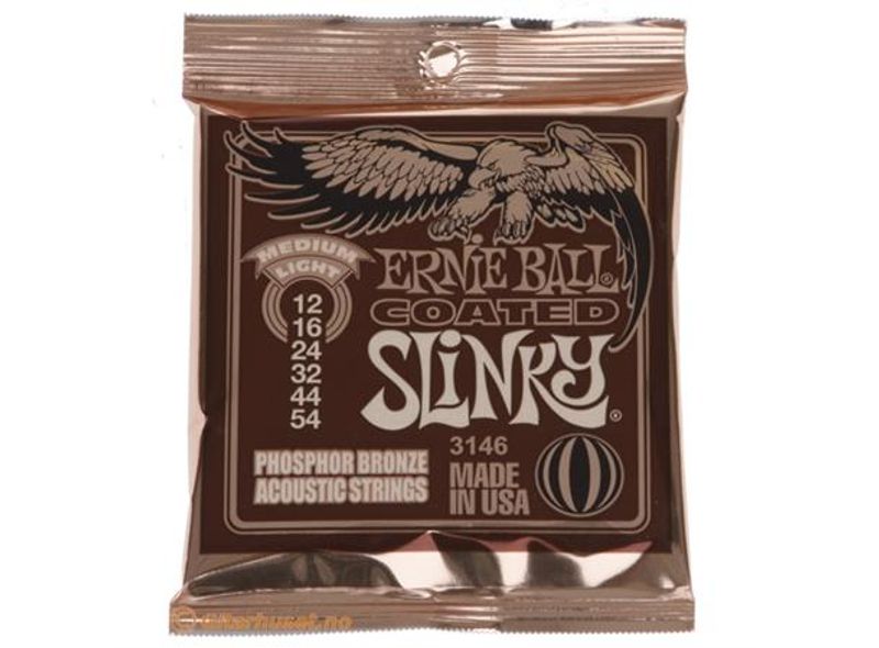 Ernie Ball EB-3146 Coated slinky medium light phosphor bronze