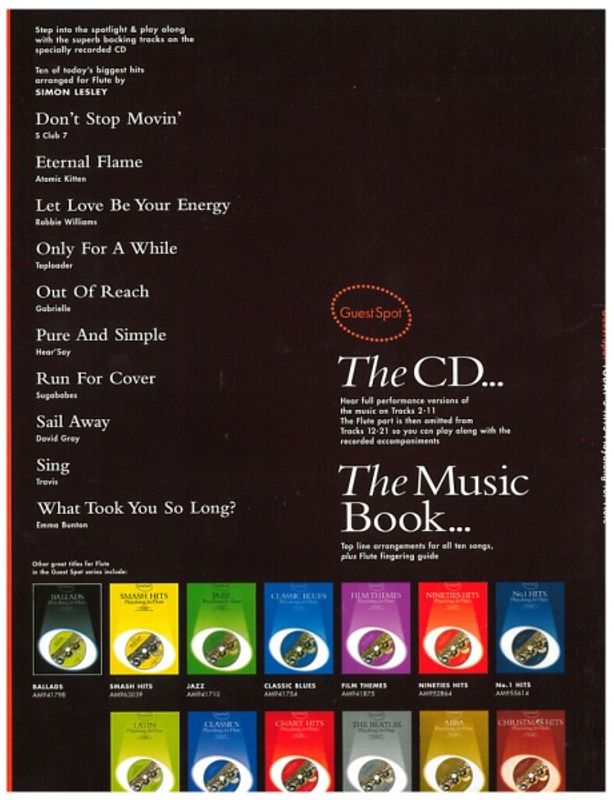 Todays hits - Playalong for flute m. CD