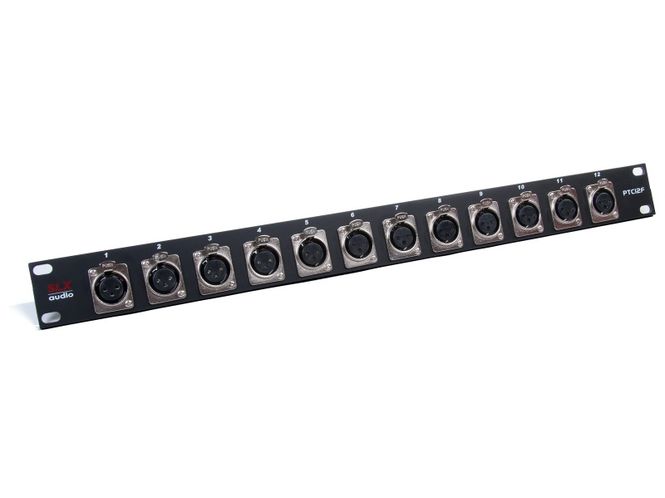 Hovedbilde SLX-audio PTC12F - 1U patchpanel med 12 XLR (hun)