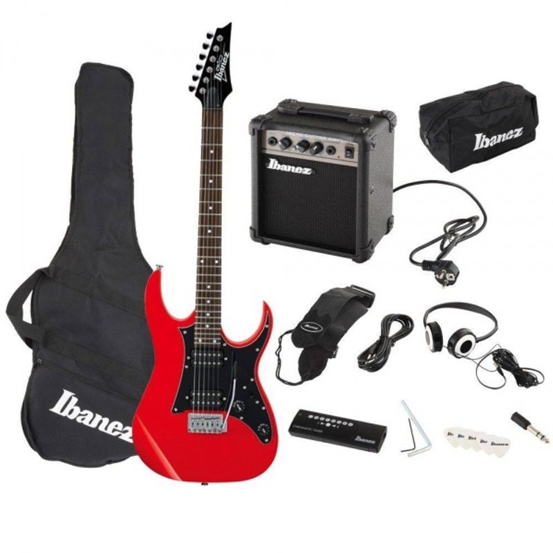 Ibanez IJRG200-BK Jumpack, Gitarpakke, Rød